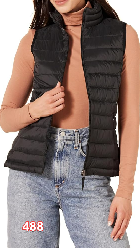 Amazon Essentials Women's Lightweight Water-Resistant Packable Puffer Vest Large