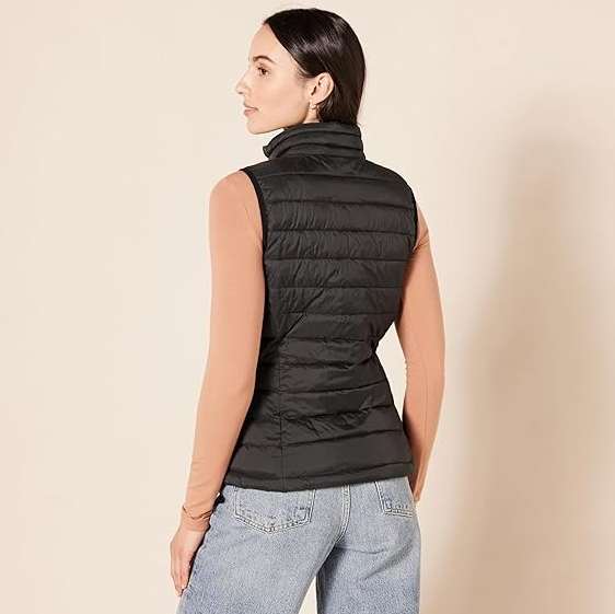 Amazon Essentials Women's Lightweight Water-Resistant Packable Puffer Vest Large