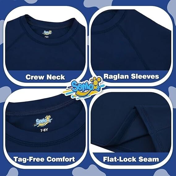 Boys Swim Shirt Rash Guard Long Sleeve Kids Toddler Rashguard Water Shirt 5-6 Yr