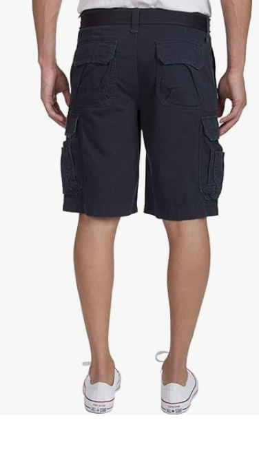 UNIONBAY Men's Survivor Belted Cargo Short, True Navy, 50