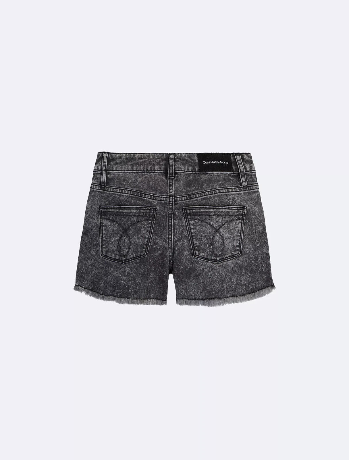 Calvin Klein Girls Jean Shorts, Stretch Denim Boyfriend Fit, Mid to High Rise, 8