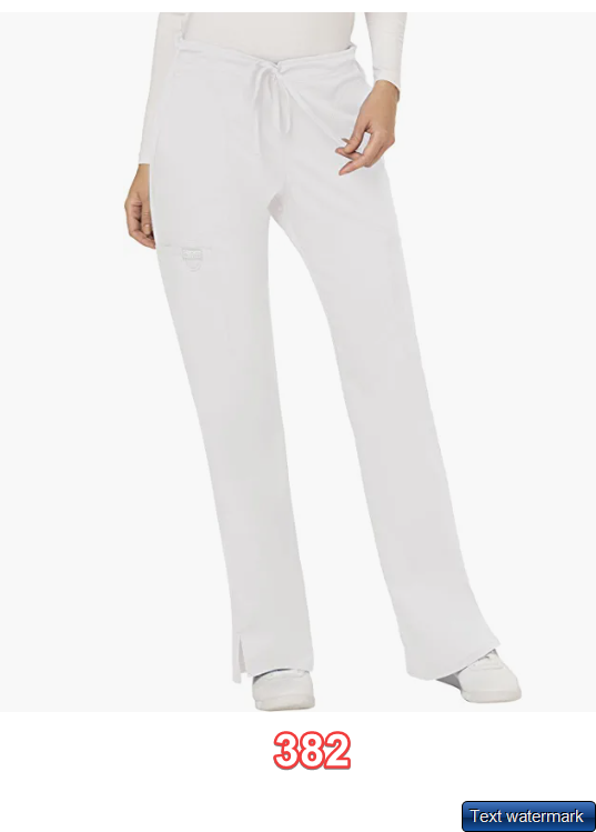 Cherokee Women Scrubs Pant Mid Rise Moderate Flare Drawstring WW120 LT