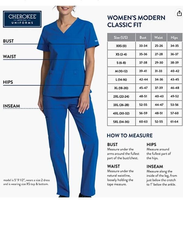 Cherokee Women Scrubs Pant Mid Rise Moderate Flare Drawstring WW120 LT