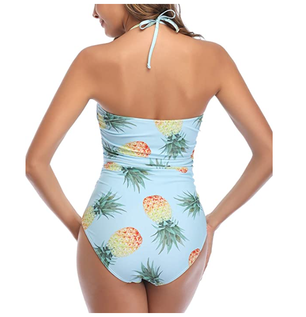 Tempt Me Women Cutout One Piece Swimsuits Tummy Control High Waisted Halter Suit