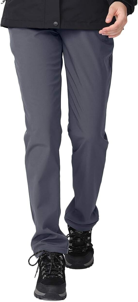 CAMELSPORTS Women Winter Outdoor Waterproof Fleece Lined Warm Ski Pants Gray XXL