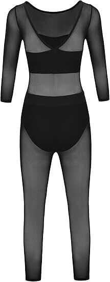 Dance Elite - Hiede - Dance Unitard For Women Acro. Unitards for Women, Black, M
