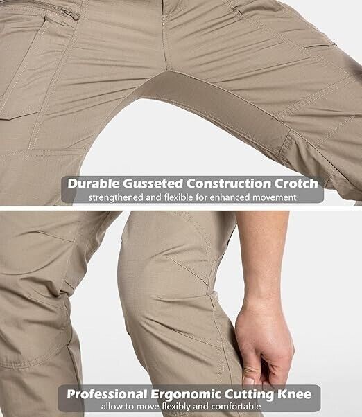 CARWORNIC Men's Rip-Stop Tactical Lightweight Water Resistant Work Pants, 38x34
