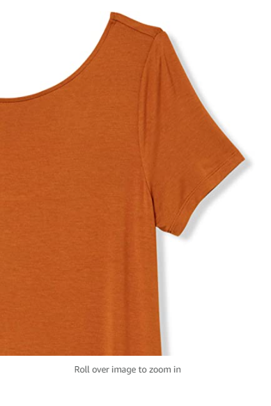 Daily Ritual Women's Jersey Standard-Fit Ballet-Back T-Shirt Dress Caramel Small