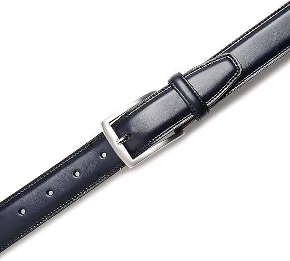 Carlo Fellini Belts- Men's Dress Belt- Hand Made 100% Full Grain Leather Belt, L