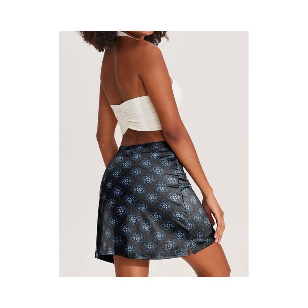 Ekouaer Women's Athletic Skorts Lightweight Golf Skirts Inner Shorts Pocket, XL