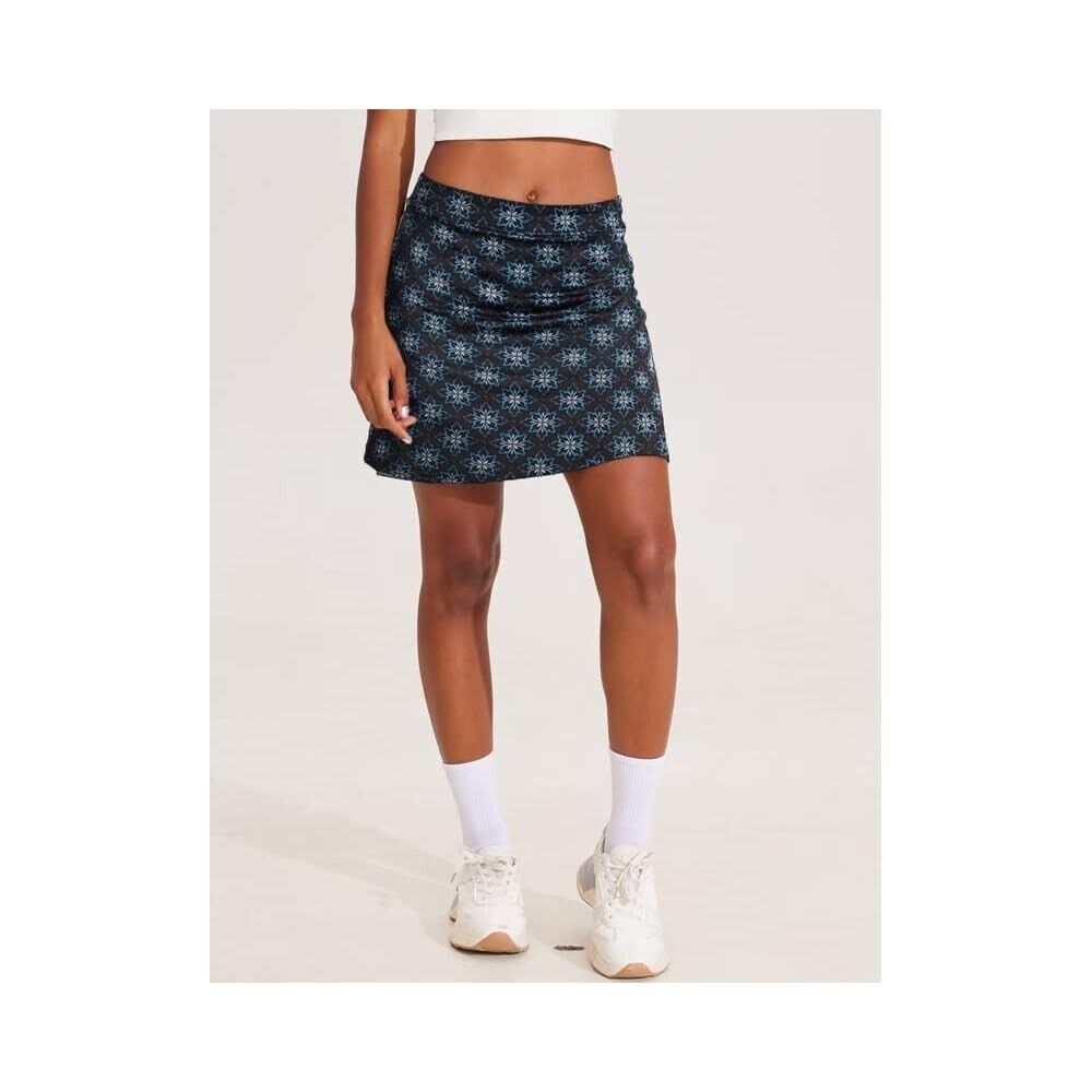 Ekouaer Women's Athletic Skorts Lightweight Golf Skirts Inner Shorts Pocket, XL