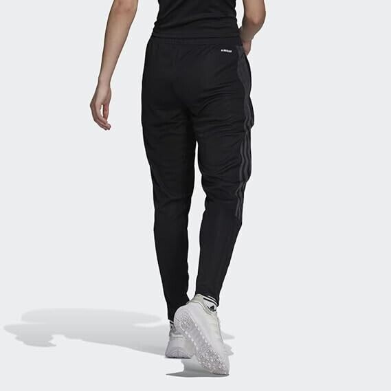 adidas Women's Tiro 21 Track Pants, Black/Dark Grey Heather, Small