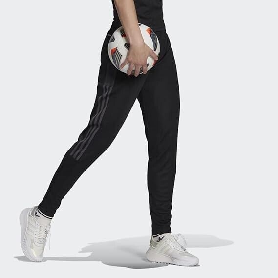 adidas Women's Tiro 21 Track Pants, Black/Dark Grey Heather, Small