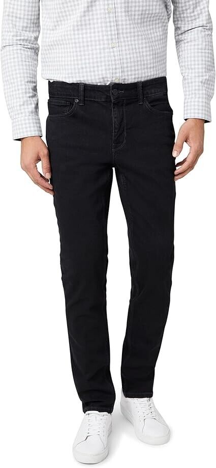 DKNY Men' Jeans Bedford Stretch Denim Slim Fit Jeans for Men Black Rinse 29W 30L