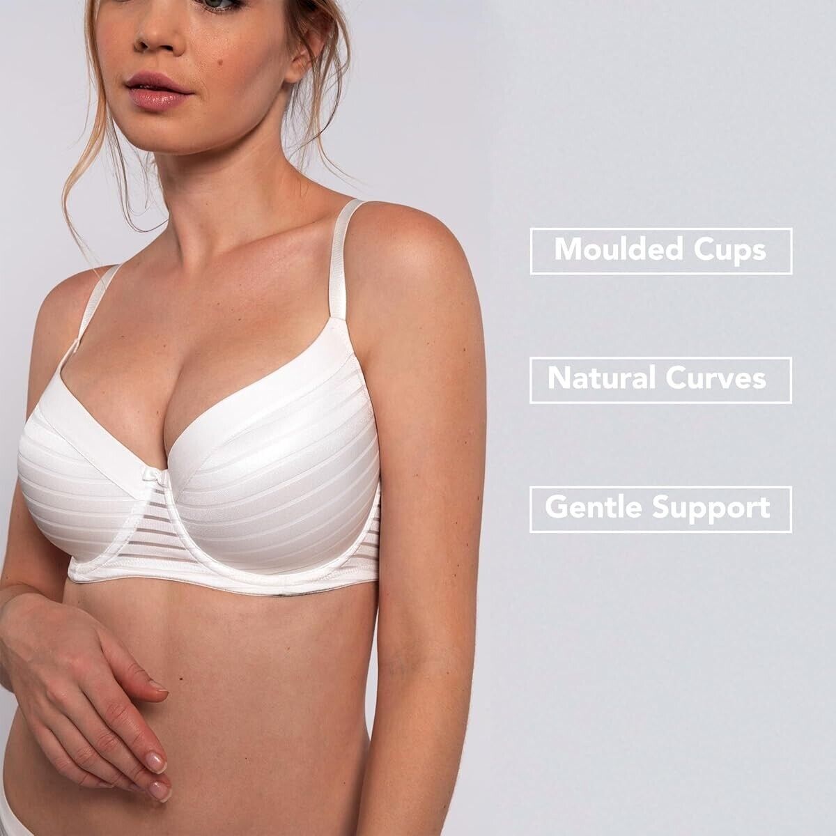 DORINA CARMEN Light Padded Everyday Bra Supportive Underwire Balconette Bra 42DD