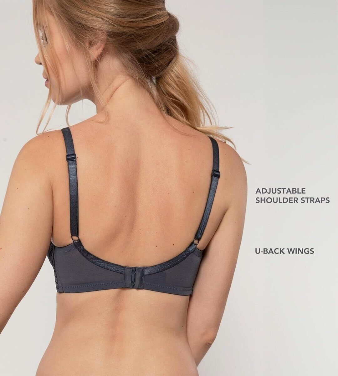 DORINA CARMEN Light Padded Everyday Bra Supportive Underwire Balconette Bra 42DD