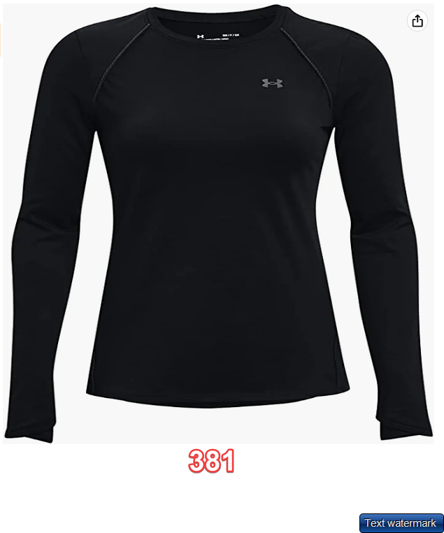 Under Armour Women's Cozy Crew Long Sleeve Crew Neck T-Shirt , Black /Grey M