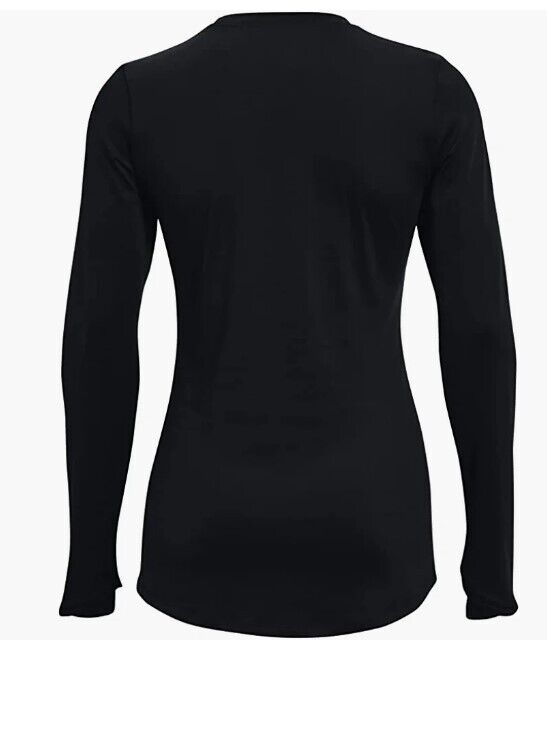 Under Armour Women's Cozy Crew Long Sleeve Crew Neck T-Shirt , Black /Grey M
