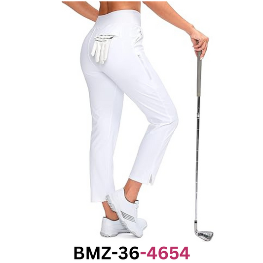 YYV Women Golf Pants Stretch Work Ankle Pants High Waist Dress Pants- Pockets, S
