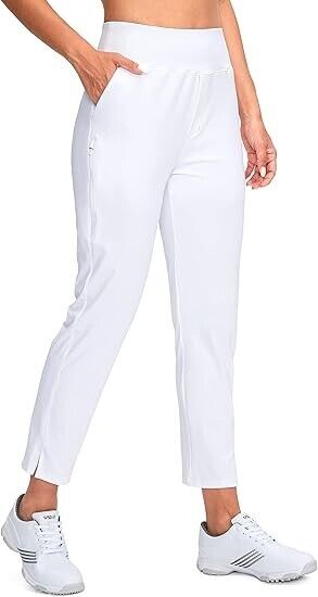 YYV Women Golf Pants Stretch Work Ankle Pants High Waist Dress Pants- Pockets, S