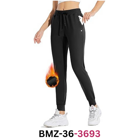 Willit Women's Fleece Lined Joggers Warm Pants Running Thermal Sweatpants, Small