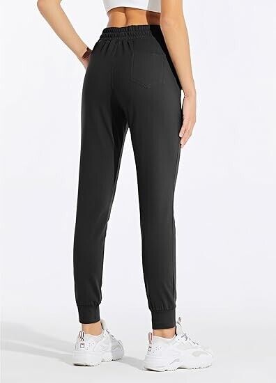 Willit Women's Fleece Lined Joggers Warm Pants Running Thermal Sweatpants, Small
