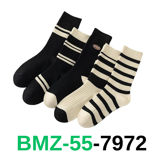 Digoon Womens Cute Crew Socks Casual Athletic Striped Socks Cotton, One SIze