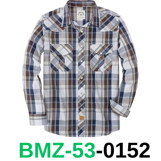 Dubinik Pearl Snap Shirts for Men Long Sleeve Western Shirts for Men Vintage, L
