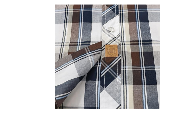 Dubinik Pearl Snap Shirts for Men Long Sleeve Western Shirts for Men Vintage, L