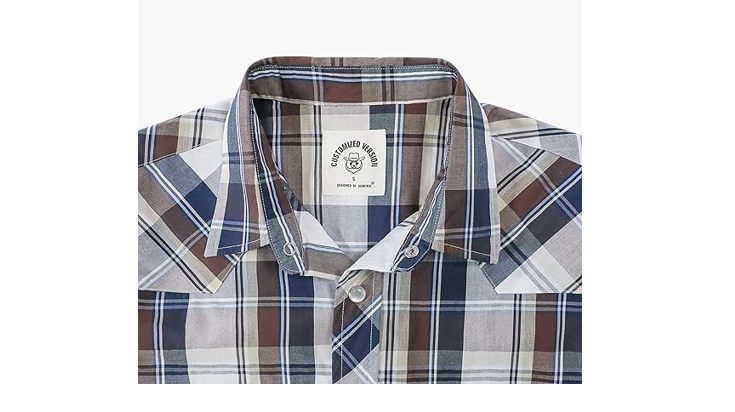 Dubinik Pearl Snap Shirts for Men Long Sleeve Western Shirts for Men Vintage, L
