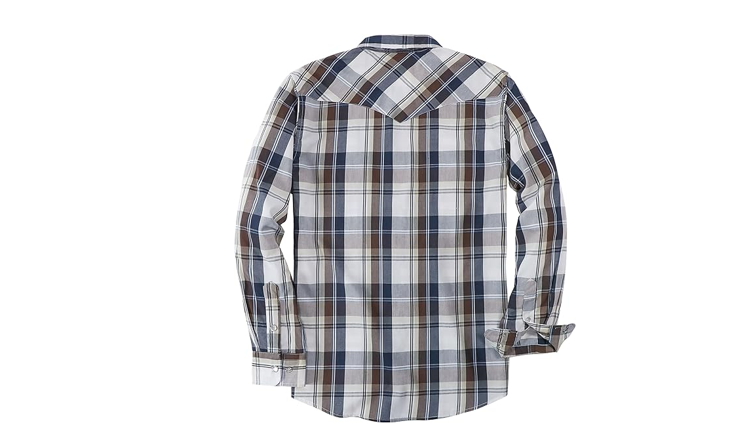 Dubinik Pearl Snap Shirts for Men Long Sleeve Western Shirts for Men Vintage, L