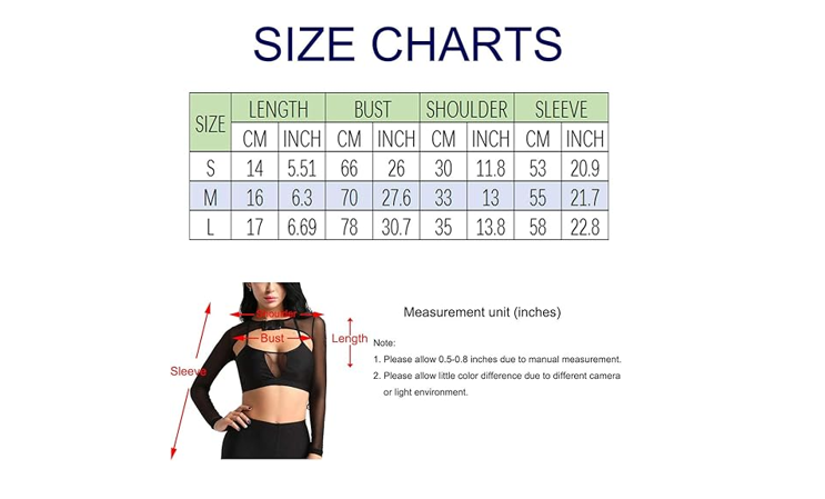 Ypser See Through Mesh Crop Top Sheer Open Front Shrug Fishnet Cover Ups, L