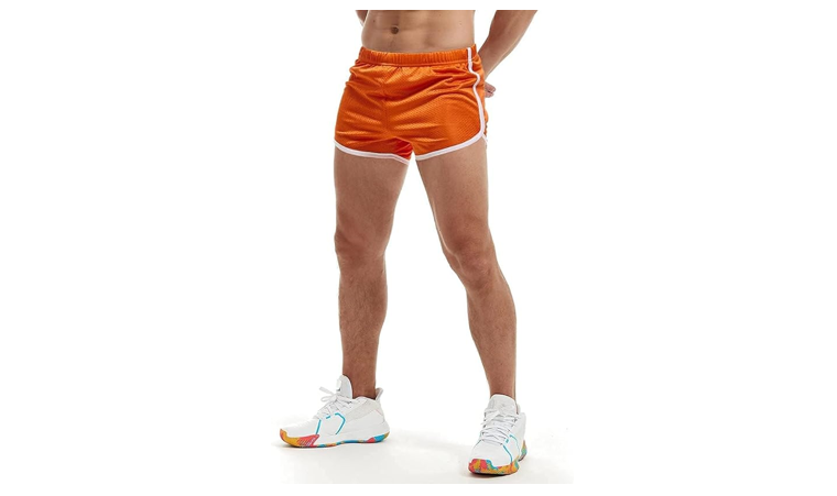 AIMPACT Mens Mesh Athletic Running Short Shorts Retro 3 Inch 70s 80s Outfits, M