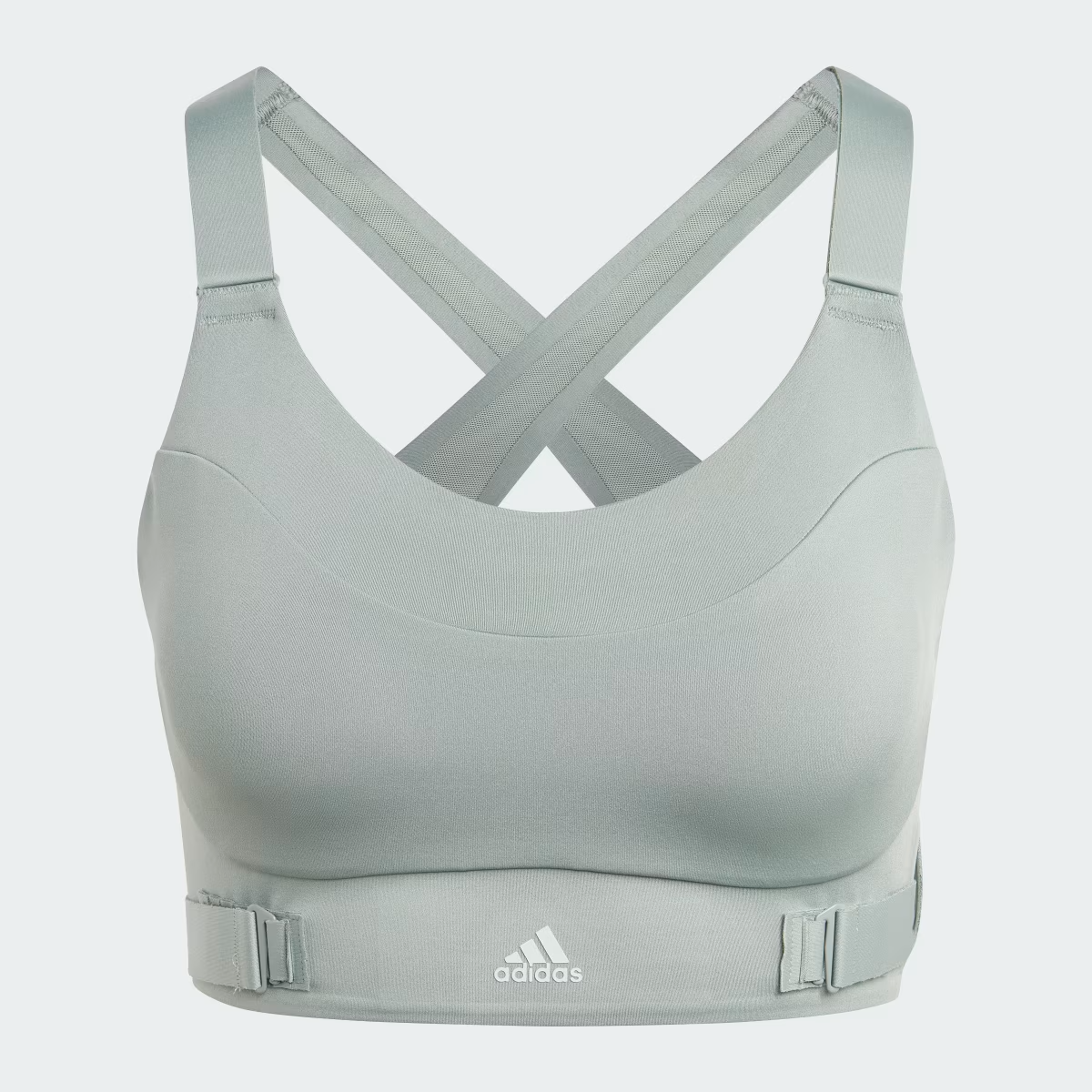 adidas Women's FastImpact Luxe Run High-Support Bra, Silver Green, X-Small