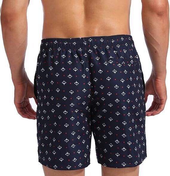 Biwisy Men's Swim Trunks Quick Dry with Mesh Lining Beach Shorts Bathing Suit, M