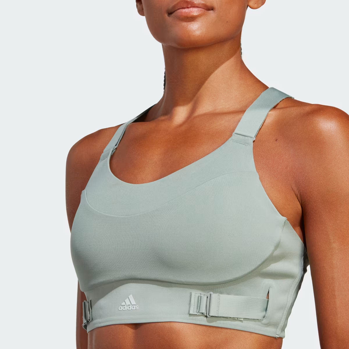 adidas Women's FastImpact Luxe Run High-Support Bra, Silver Green, X-Small