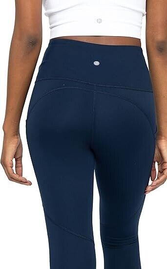 Yogalicious High Waist Squat Proof Yoga Capri Leggings with Pockets for Women, S