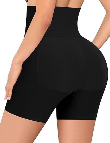 DERCA Butt Lifter Panties Padded Underwear for Women Seamless Booty Pad, Black L