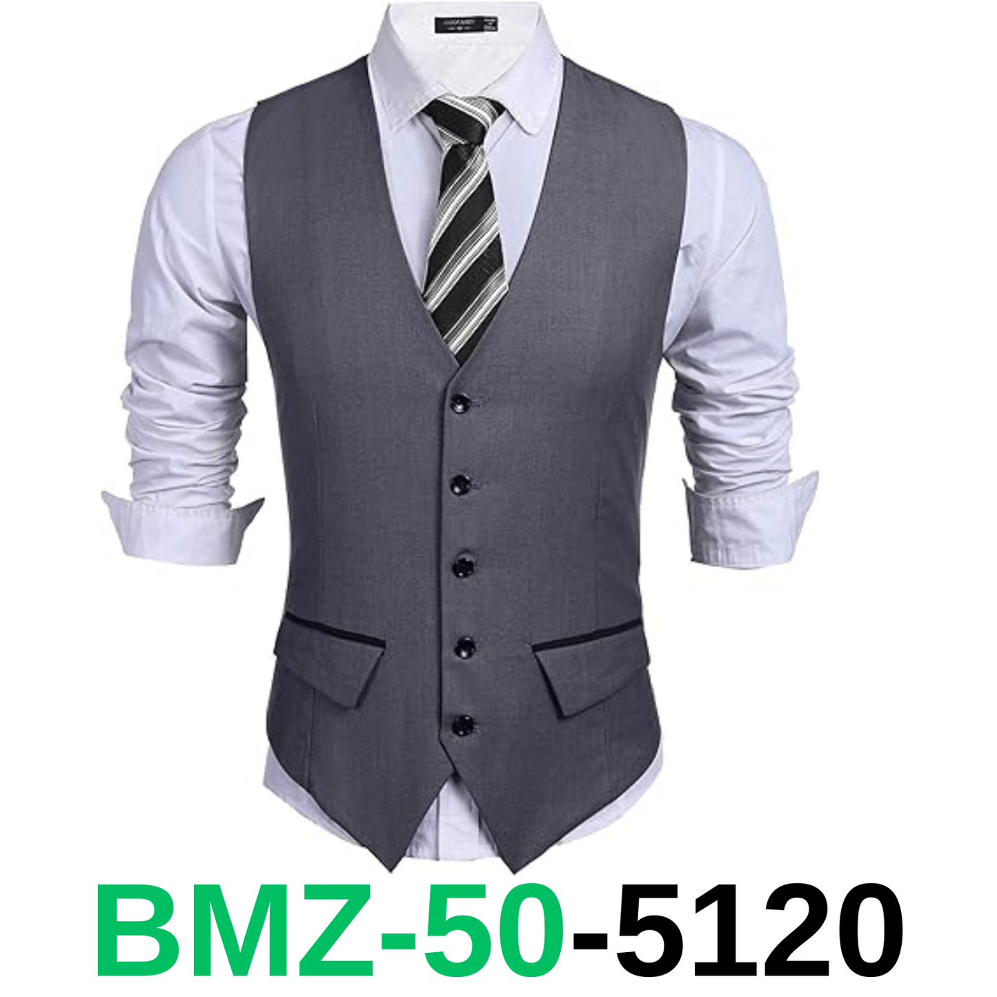 COOFANDY Men's Fashion Suit Vest Slim Fit Casual Business Wedding Waistcoat, XL
