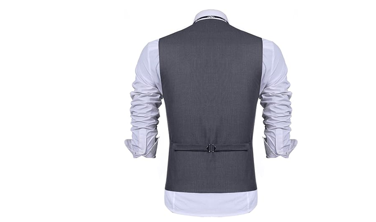 COOFANDY Men's Fashion Suit Vest Slim Fit Casual Business Wedding Waistcoat, XL
