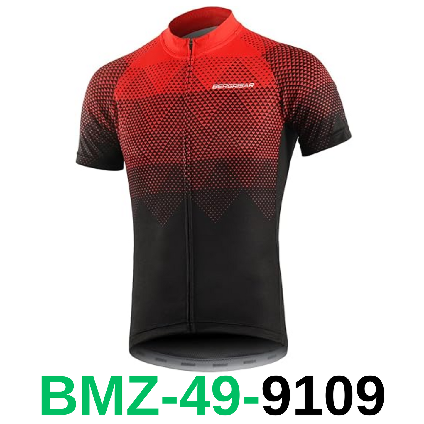 BERGRISAR Men's Cycling Jerseys Short Sleeves Bike Shirt 8006RED, XXL