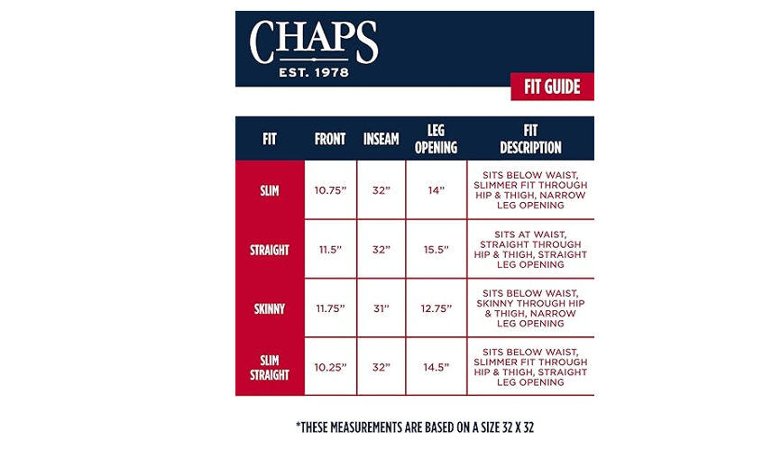 Chaps Men's Pants 5 Pocket Flex Waistband Straight Fit Pants - Casual, 36X30