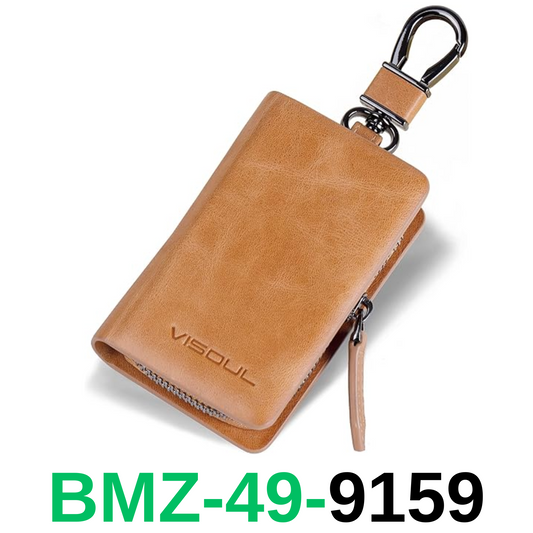 VISOUL Leather Car Key Fob Case Holder for Men and Women, Car Smart Keychain