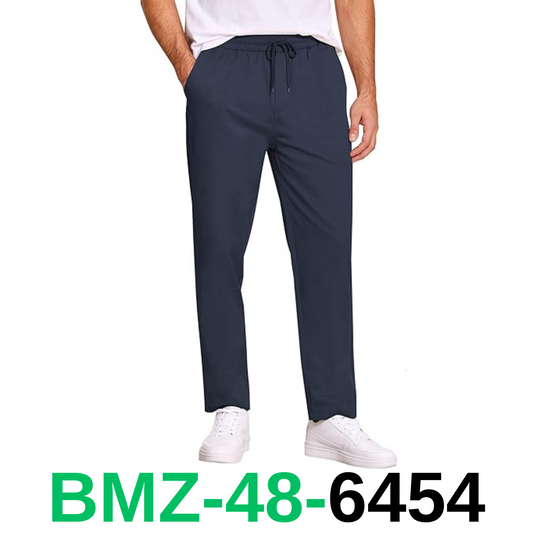 COOFANDY Men's Casual Cotton Pants Regular Fit Elastic Waist Drawstring Twil, XL