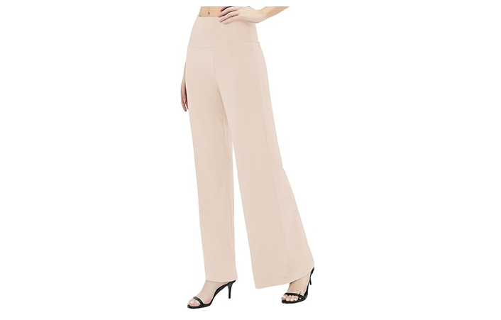 Urban CoCo Women's Dress Pants Solid Wide Leg Casual Sport Trousers, L