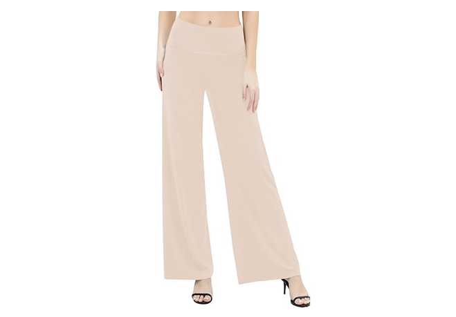Urban CoCo Women's Dress Pants Solid Wide Leg Casual Sport Trousers, L