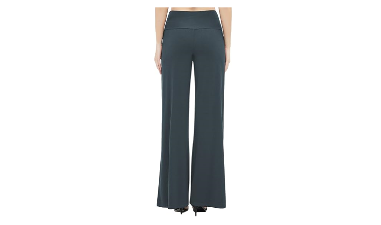 Urban CoCo Women's Dress Pants Solid Wide Leg Casual Sport Trousers, Slate, L