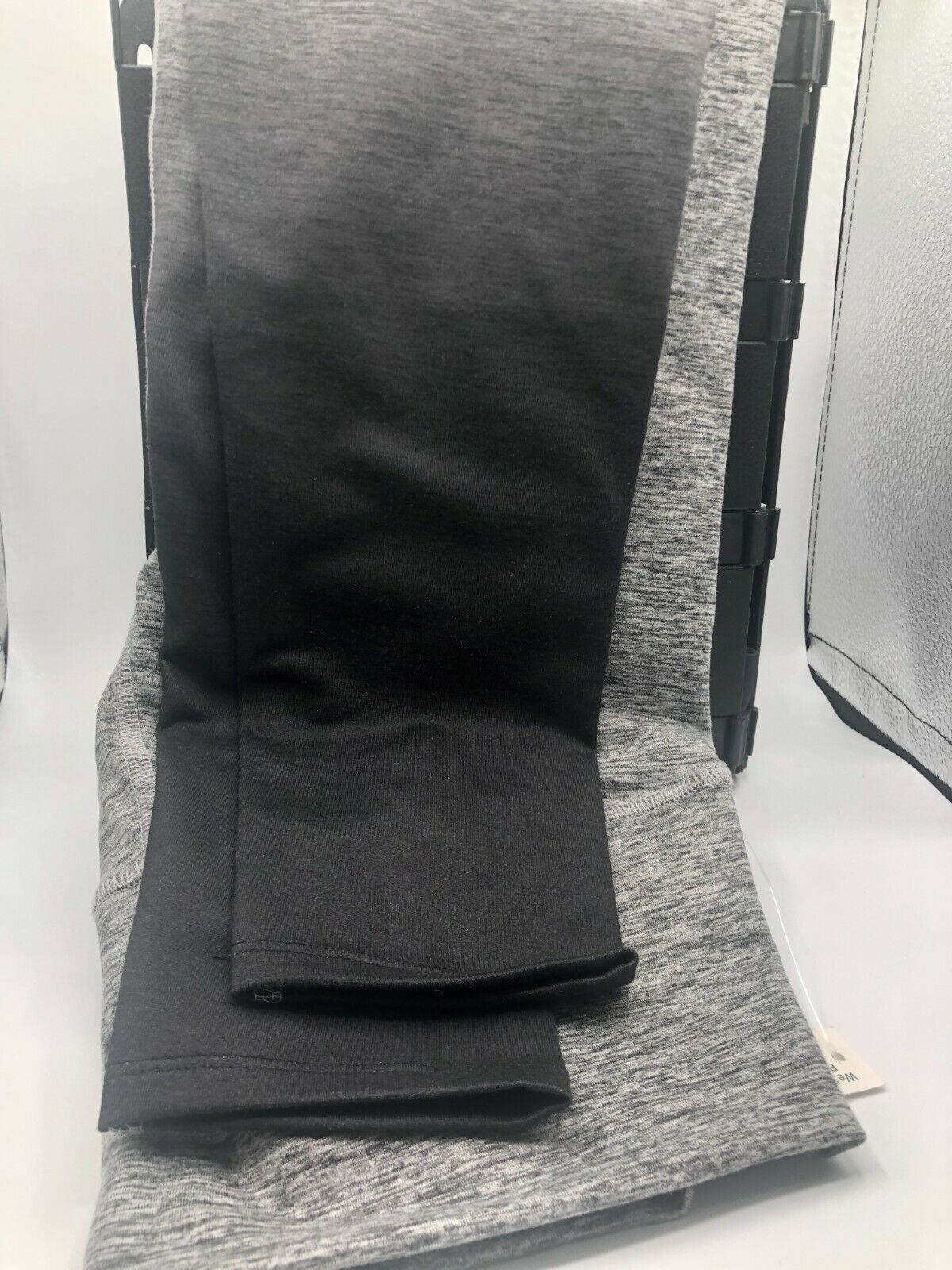 Core 10 Women's 'Nearly Naked' Full-Length Yoga Legging with pockets-25, BlK/GRY