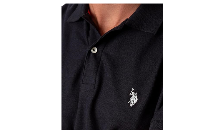 U.S. Polo Assn. Men's Ultimate Pique Polo, Black/White, XX-Large