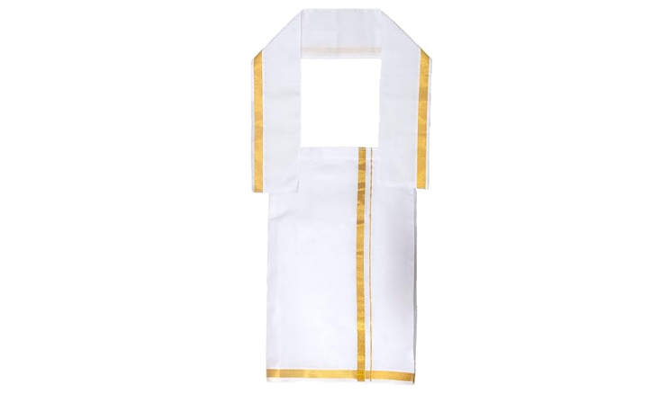 Chandrakala Kids Shirt With Mundu Set for Boy Maroon,5-6 Years (KB102MAR6)
